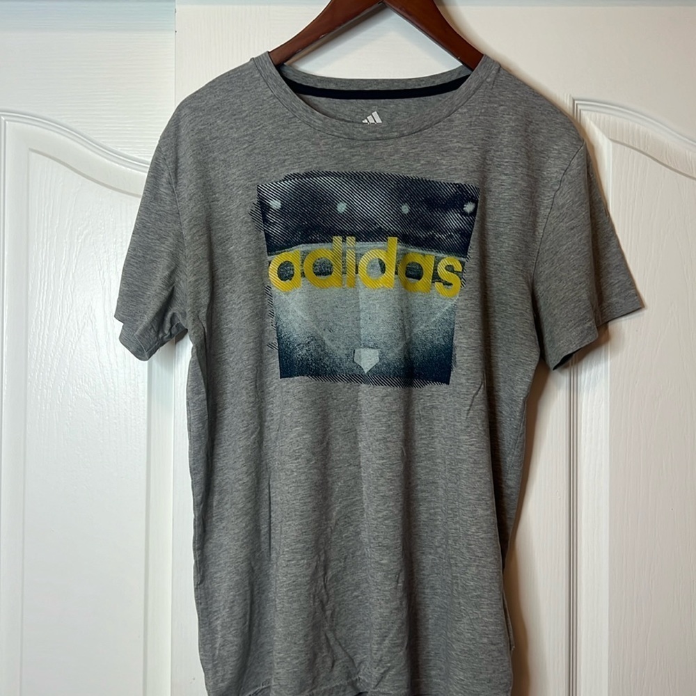 Adidas Baseball T-shirt - Grey - Youth XL - Like New